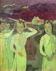 Första studien för ett trippelporträtt av Marthe, 1892